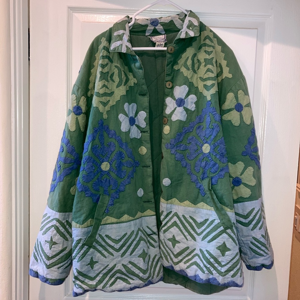 Quilted casual car coat